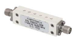 PE87FL1008 - 6 Section Bandpass Filter With SMA Female Connectors Operating From 17.2 GHz to 18.2 GHz With a 1,000 MHz Passband
