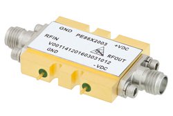 PE88X2003 - 2x Frequency Multiplier Module, 8 GHz to 21 GHz Output Frequency, +10 dBm Output Power, Field Replaceable SMA