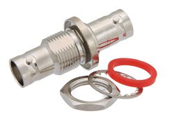 PE9093 - Bulkhead Mount Hermetically Sealed BNC Female to BNC Female Adapter