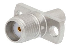 PE91058 - Precision SMA Female to SMP Male Full Detent 2 Hole Flange Mount Adapter