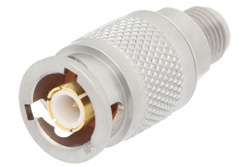 PE91075 - Precision SMA Female to ZMA Plug Adapter, 3 Lug