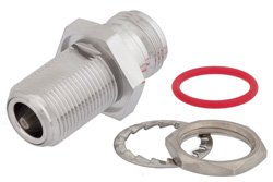 PE91179 - Low PIM Bulkhead Mount N Female to N Female Adapter