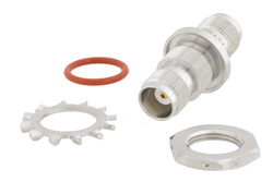 PE91430 - Hermetically Sealed TNC Female to TNC Female Bulkhead Mount Adapter