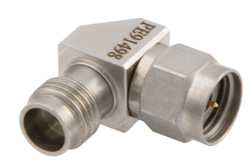 PE91498 - 2.4mm Male to 2.4mm Female Miter Right Angle Adapter