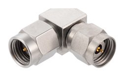 PE91508 - 2.4mm Male to 2.92mm Male Miter Right Angle Adapter