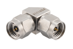 PE91518 - 1.85mm Male to 2.4mm Male Miter Right Angle Adapter