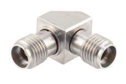 PE91528 - 3.5mm Female to 3.5mm Female Miter Right Angle Adapter