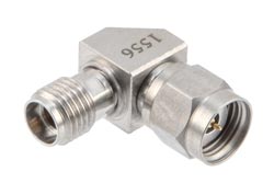 PE91556 - 2.4mm Male to 3.5mm Female Miter Right Angle Adapter, DC to 34.5 GHz