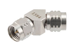 PE91584 - RF Adapter, 45 Degree Angle 1.85mm Male to 1.85mm Male 67GHz VSWR 1.35