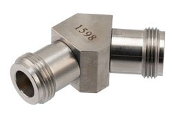 PE91598 - RF Adapter, 45 Degree Angle N jack to N jack 18GHz VSWR1.2