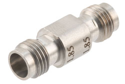 PE91604 - 1.85mm Female to 1.85mm Female Adapter, Stainless Steel, Engineering Grade