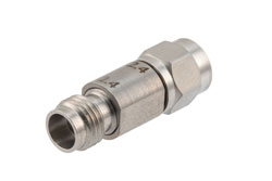 PE91606 - 2.4mm Male to 2.4mm Female Adapter, Stainless Steel, Engineering Grade