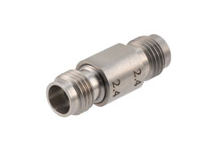 PE91607 - 2.4mm Female to 2.4mm Female Adapter, Stainless Steel, Engineering Grade