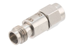 PE91619 - 2.92mm Male to 1.85mm Female Adapter, Stainless Steel, Engineering Grade
