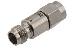 PE91623 - 2.92mm Male to 2.4mm Feamle Adapter, Stainless Steel, Engineering Grade