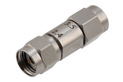 PE91630 - 3.5mm Male to 2.4mm Male Adapter, Stainless Steel, Engineering Grade