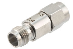PE91631 - 3.5mm Male to 2.4mm Female Adapter, Stainless Steel, Engineering Grade