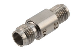 PE91633 - 3.5mm Female to 2.4mm Female Adapter, Stainless Steel, Engineering Grade
