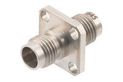PE91645 - High Temperature Adapter 4 Hole Flange Mount 2.4mm Female to 2.4mm Female, 50GHz VSWR1.3, MIL-STD 348B