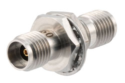 PE91660 - High Temperature Adapter Bulkhead Mount 2.92mm Female to 2.92mm Female, 40GHz VSWR1.15, MIL-STD 348B