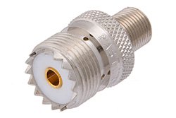 PE9167 - 50 Ohm UHF Female to 75 Ohm F Female Adapter