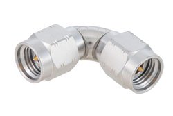 PE91793 - 2.92mm Male to Male Radius Right Angle Adapter, VSWR 1.3 Max. at 40GHz