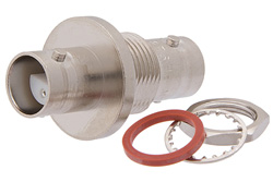 PE9280 - Bulkhead Mount 78 Ohm BNC Twinax Jack to 78 Ohm BNC Twinax Jack Adapter