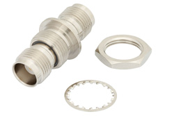 PE9287 - Bulkhead Mount Isolated Ground TNC Female to TNC Female Adapter