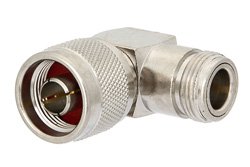 PE9307 - 75 Ohm N Male to 75 Ohm N Female Right Angle Adapter