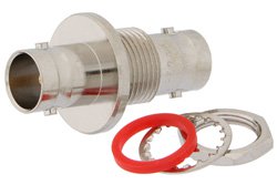 PE9363 - 75 Ohm BNC Female to 75 Ohm BNC Female Bulkhead Mount Adapter