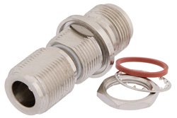 PE9382 - Bulkhead Mount Isolated Ground N Female to N Female Adapter