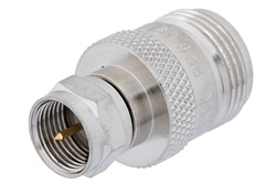 PE9397 - 75 Ohm N Female to 75 Ohm F Male Adapter