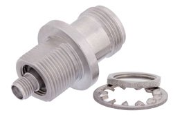 PE9435 - Precision Bulkhead Mount SMA Female to N Female Adapter