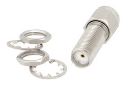 PE9621 - SMA Male to SMA Female Bulkhead Mount Adapter