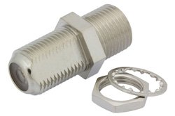 PE9734 - 75 Ohm F Female to 75 Ohm F Female Bulkhead Mount Adapter
