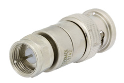 PE9742 - 75 Ohm F Male to 75 Ohm BNC Male Adapter