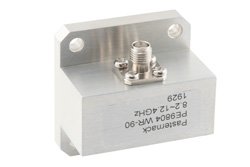 WR-90 Square Type Flange to SMA Female Waveguide to Coax Adapter Operating From 8.2 GHz to 12.4 GHz, X Band