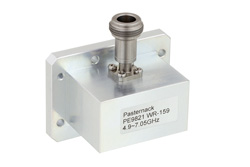 PE9821 - WR-159 CMR-159 Flange to N Female Waveguide to Coax Adapter Operating from 4.9 GHz to 7.05 GHz
