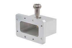 PE9822 - WR-187 CMR-187 Flange to N Female Waveguide to Coax Adapter Operating from 3.95 GHz to 5.85 GHz