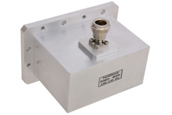 WR-284 CMR-284 Flange to N Female Waveguide to Coax Adapter Operating From 2.6 GHz to 3.95 GHz, S Band