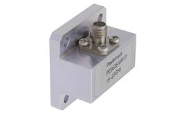 PE9828 - WR-51 Square Type Flange to SMA Female Waveguide to Coax Adapter Operating from 15 GHz to 22 GHz