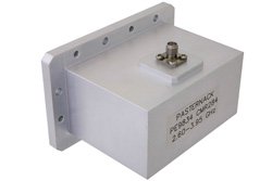 PE9834 - WR-284 CMR-284 Flange to SMA Female Waveguide to Coax Adapter Operating from 2.6 GHz to 3.95 GHz