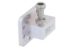 WR-137 CPR-137G Grooved Flange to N Female Waveguide to Coax Adapter Operating From 5.85 GHz to 8.2 GHz, C Band
