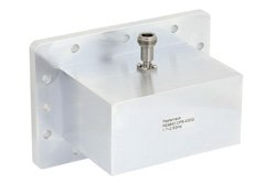 PE9843 - WR-430 CPR-430G Grooved Flange to N Female Waveguide to Coax Adapter Operating from 1.7 GHz to 2.6 GHz