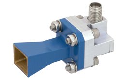 PE9850/2F-10 - WR-28 Waveguide Standard Gain Horn Antenna Operating From 26.5 GHz to 40 GHz With a Nominal 10 dB Gain 2.92mm Female Input
