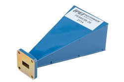 PE9853B-20 - WR-51 Waveguide Standard Gain Horn Antenna, 15 GHz to 22 GHz Frequency Range, 20 dBi Gain, Flange
