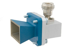 PE9854/NF-10 - WR-62 Waveguide Standard Gain Horn Antenna Operating From 12.4 GHz to 18 GHz With a Nominal 10 dB Gain N Female Input