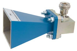PE9854/NF-15 - WR-62 Waveguide Standard Gain Horn Antenna Operating From 12.4 GHz to 18 GHz With a Nominal 15 dB Gain N Female Input