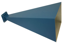 PE9856-20 - WR-90 Waveguide Standard Gain Horn Antenna Operating from 8.2 GHz to 12.4 GHz with a Nominal 20 dBi Gain with UG-135/U Square Cover Flange