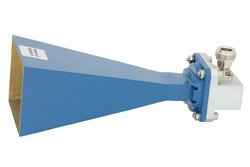PE9856/NF-15 - WR-90 Waveguide Standard Gain Horn Antenna Operating From 8.2 GHz to 12.4 GHz With a Nominal 15 dB Gain N Female Input